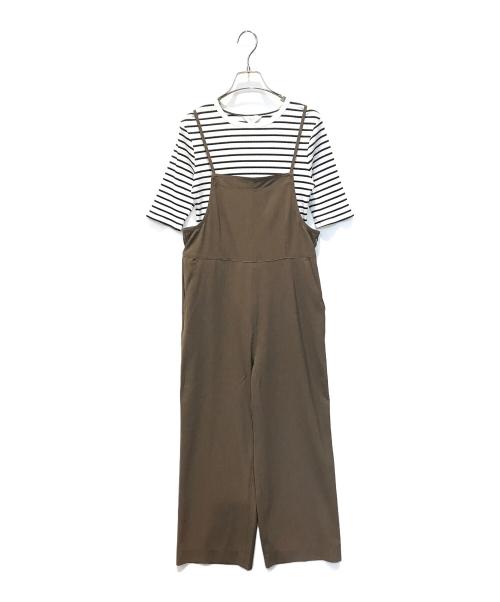 SLOBE IENA（スローブ イエナ）SLOBE IENA (スローブ イエナ) ナローサロペット×TEEセット　25030912843020 ホワイト サイズ:36の古着・服飾アイテム