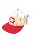 New Era×GENUINE MERCHANDISEニューエラ×ジェニュイン マーチャンダイズ）の古着「キャップ」｜ホワイト×レッド