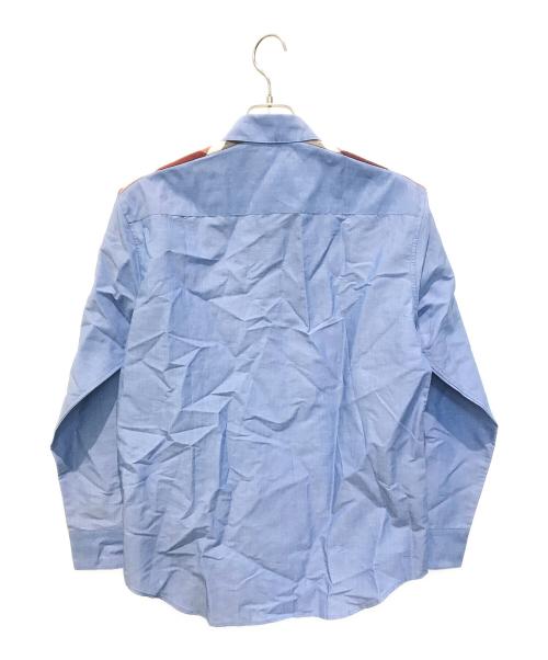 BLACK LABEL CRESTBRIDGE（ブラックレーベル クレストブリッジ）BLACK LABEL CRESTBRIDGE (ブラックレーベル クレストブリッジ) リネンブレンドシャツ　51M02-112-22 ブルー サイズ:Mの古着・服飾アイテム
