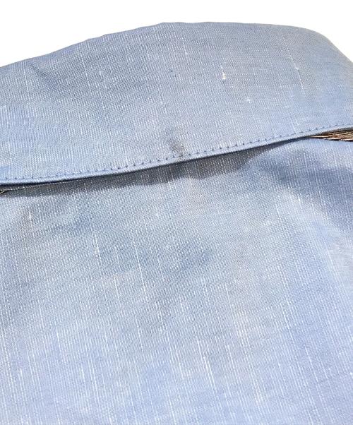 BLACK LABEL CRESTBRIDGE（ブラックレーベル クレストブリッジ）BLACK LABEL CRESTBRIDGE (ブラックレーベル クレストブリッジ) リネンブレンドシャツ　51M02-112-22 ブルー サイズ:Mの古着・服飾アイテム