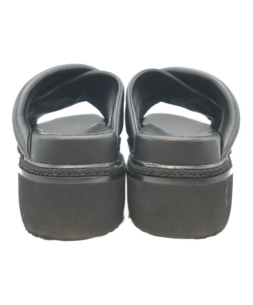 MACKINTOSH LONDON（マッキントッシュ ロンドン）MACKINTOSH LONDON (マッキントッシュ ロンドン) クロスストラップミュールサンダル　1389 ブラック サイズ:Sの古着・服飾アイテム