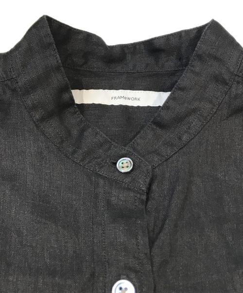 FRAMeWORK（フレームワーク）FRAMeWORK (フレームワーク) レンチリネンシャツワンピース　25040220605020 ブラック サイズ:表記無しの古着・服飾アイテム