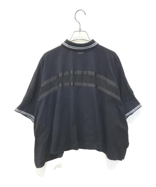 sacai（サカイ）sacai (サカイ) COTTON JERSEY POLO SHIRT ブラック サイズ:2の古着・服飾アイテム