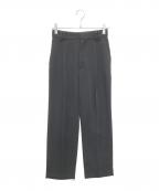 Spick and Spanスピック＆スパン）の古着「ストレッチタックストレートパンツ」｜ブラック