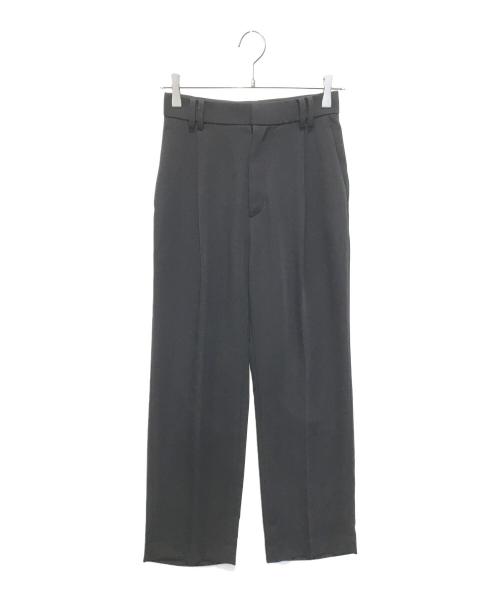 Spick and Span（スピック＆スパン）Spick and Span (スピックアンドスパン) ストレッチタックストレートパンツ ブラック サイズ:34の古着・服飾アイテム