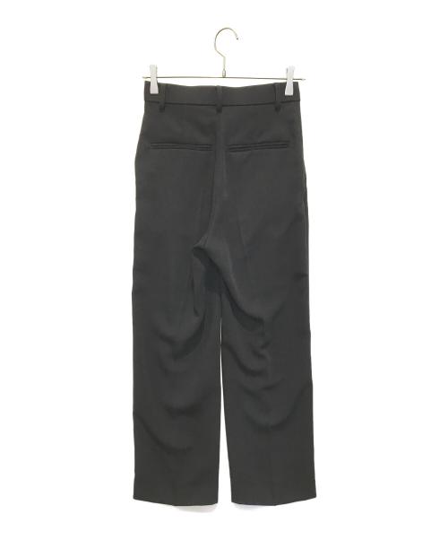 Spick and Span（スピック＆スパン）Spick and Span (スピックアンドスパン) ストレッチタックストレートパンツ ブラック サイズ:34の古着・服飾アイテム