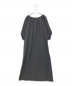PLUS OTO.HAプラスオトハ）の古着「パフショルダーギャザーワンピース」｜ブラック