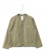 DANTONダントン）の古着「4wayストレッチ ダブルクロスシャツカーディガン　DT-A0486」｜黄緑