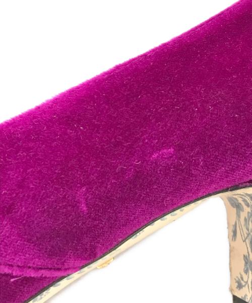 GUCCI（グッチ）GUCCI (グッチ) GGベロアパンプス　526465 パープル サイズ:37 1/2の古着・服飾アイテム