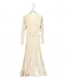 CELFORD（セルフォード）の古着「裾シアーリブニットワンピース　CWNO235031」｜アイボリー