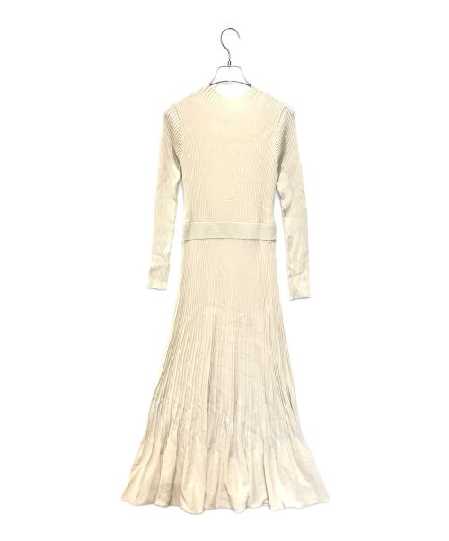 CELFORD（セルフォード）CELFORD (セルフォード) 裾シアーリブニットワンピース　CWNO235031 アイボリー サイズ:36の古着・服飾アイテム