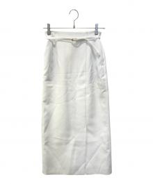 CELFORD（セルフォード）の古着「ベルト付きハイウエストタイトスカート　CWFS232013」｜ホワイト