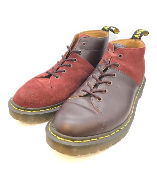Dr.Martens（ドクターマーチン）Dr.Martens (ドクターマーチン) Engineered Garments (エンジニアードガーメンツ) CHURCH RACE LOW BOOT SCOTCH GRAIN COMBO　23657601 ブラウン サイズ:UK8の古着・服飾アイテム
