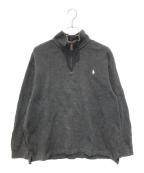 POLO RALPH LAURENポロ・ラルフローレン）の古着「ハーフジップスウェット」｜ブラック