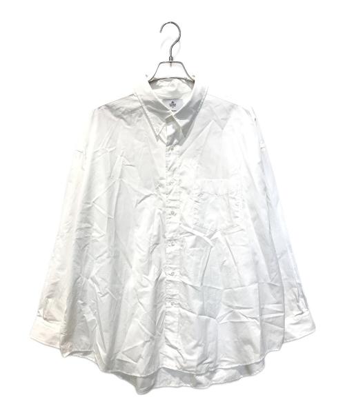 Graphpaper（グラフペーパー）Graphpaper (グラフペーパー) THOMAS MASON (トーマスメイソン) Oversised B.D Shirt　GM203-50082 ホワイト サイズ:Fの古着・服飾アイテム