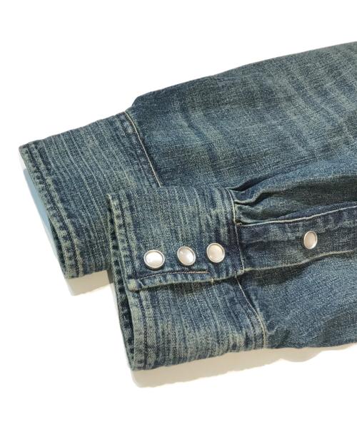 RRL（ダブルアールエル）RRL (ダブルアールエル) コンチョボタンウエスタンデニムシャツ インディゴ サイズ:Sの古着・服飾アイテム