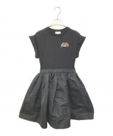 ALEXANDER McQUEEN（アレキサンダーマックイーン）の古着「ハイブリッド ミニドレス　C-WRTW-2023-1041-1159」｜ブラック