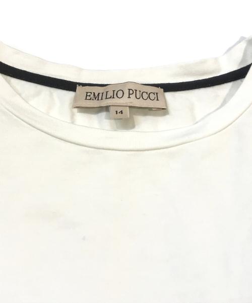 Emilio Pucci（エミリオ プッチ）Emilio Pucci (エミリオ プッチ) ノースリーブカットソー　BKUXV 057 ホワイト サイズ:14の古着・服飾アイテム