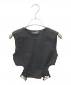 DOLCE & GABBANAドルチェ＆ガッバーナ）の古着「cut-out Tank Top　FX325Z/JAII3」｜ブラック