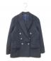 BACCA（バッカ）の古着「ダブルクロスヘビーメルトン ダブルジャケット　35-07-24-07701」｜ネイビー