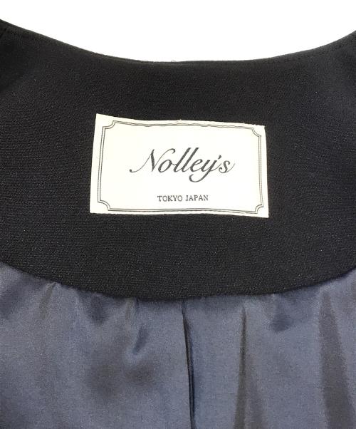 NOLLEY'S（ノーリーズ）NOLLEY'S (ノーリース) ウォッシャブル軽量トリプルクロスサテン切替クルーネックコート　5-0035-1-08-001 ネイビー サイズ:36の古着・服飾アイテム