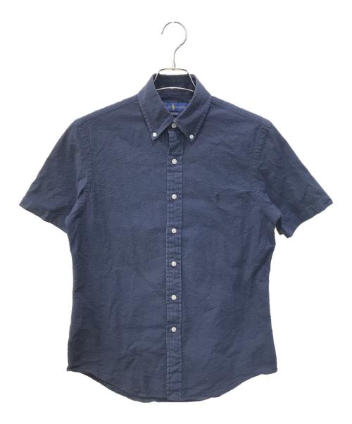 RALPH LAUREN（ラルフローレン）RALPH LAUREN (ラルフローレン) シアサッカー半袖シャツ ネイビー サイズ:Sの古着・服飾アイテム