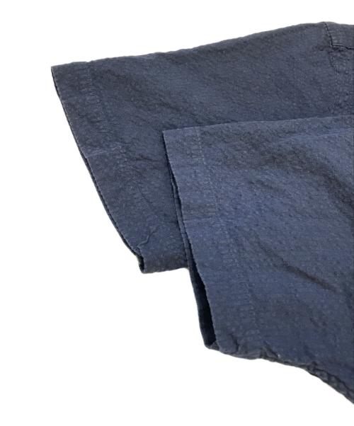 RALPH LAUREN（ラルフローレン）RALPH LAUREN (ラルフローレン) シアサッカー半袖シャツ ネイビー サイズ:Sの古着・服飾アイテム