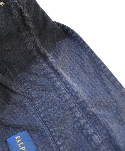RALPH LAUREN（ラルフローレン）RALPH LAUREN (ラルフローレン) シアサッカー半袖シャツ ネイビー サイズ:Sの古着・服飾アイテム