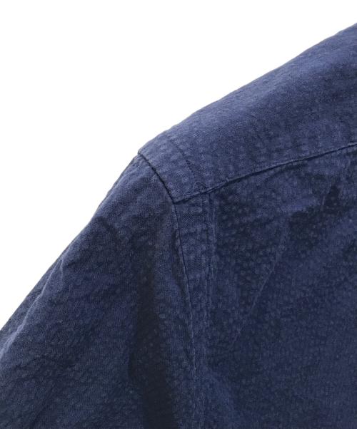 RALPH LAUREN（ラルフローレン）RALPH LAUREN (ラルフローレン) シアサッカー半袖シャツ ネイビー サイズ:Sの古着・服飾アイテム