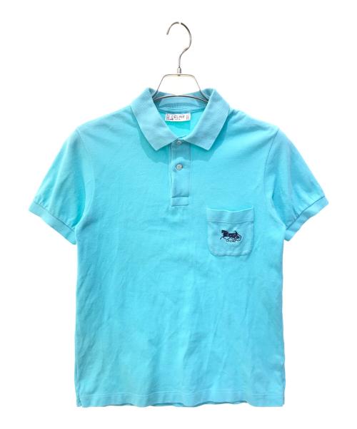 CELINE（セリーヌ）CELINE (セリーヌ) 刺繍ポケットポロシャツ スカイブルー サイズ:Mの古着・服飾アイテム