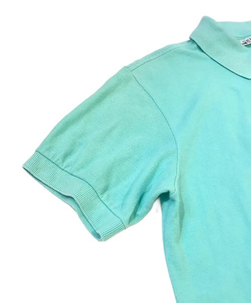 CELINE（セリーヌ）CELINE (セリーヌ) 刺繍ポケットポロシャツ スカイブルー サイズ:Mの古着・服飾アイテム