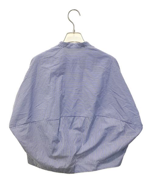 MACPHEE（マカフィー）MACPHEE (マカフィー) コットンブロード バンドカラークロップドシャツ　12-01-32-01301 ブルー×ホワイト サイズ:36の古着・服飾アイテム