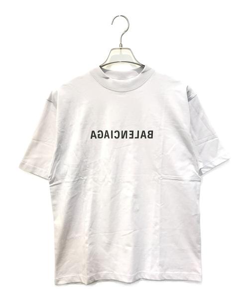 BALENCIAGA（バレンシアガ）BALENCIAGA (バレンシアガ) MIRROR LOGO T-SHIRT　764235 TNVR2 アイボリー サイズ:XSの古着・服飾アイテム