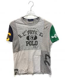 POLO RALPH LAUREN（ポロ・ラルフローレン）の古着「パッチワークTシャツ」｜グレー