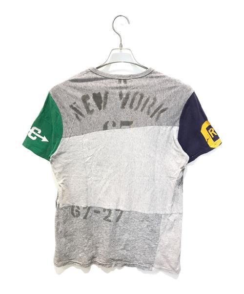 POLO RALPH LAUREN（ポロ・ラルフローレン）POLO RALPH LAUREN (ポロ・ラルフローレン) パッチワークTシャツ グレー サイズ:Mの古着・服飾アイテム