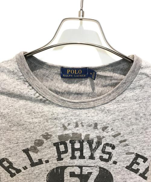POLO RALPH LAUREN（ポロ・ラルフローレン）POLO RALPH LAUREN (ポロ・ラルフローレン) パッチワークTシャツ グレー サイズ:Mの古着・服飾アイテム