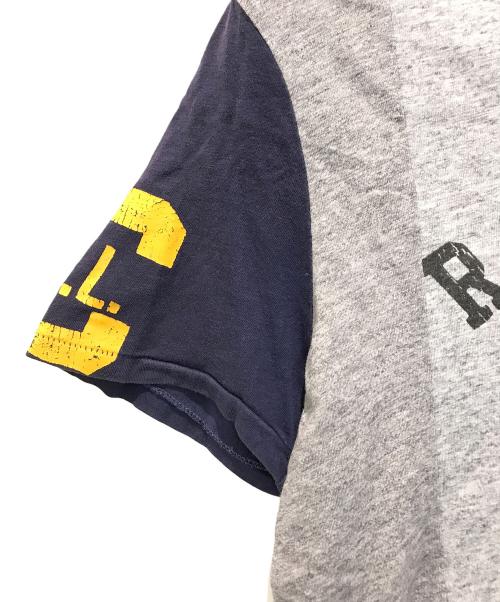 POLO RALPH LAUREN（ポロ・ラルフローレン）POLO RALPH LAUREN (ポロ・ラルフローレン) パッチワークTシャツ グレー サイズ:Mの古着・服飾アイテム