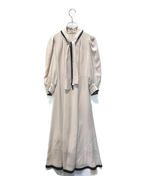 Apuweiser-riche（アプワイザーリッシェ）Apuweiser-riche (アプワイザーリッシェ) 配色パイピングレディワンピース ベージュ サイズ:1 未使用品の古着・服飾アイテム