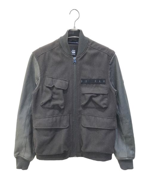 G-STAR RAW（ジースターロゥ）G-STAR RAW (ジースターロゥ) MULTI POCKET VARSITY LEATHER JKTD　18119-B965-995 ブラウン サイズ:Sの古着・服飾アイテム
