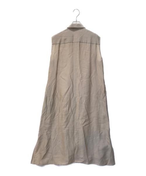 TOMORROW LAND（トゥモローランド）TOMORROW LAND (トゥモローランド) シャイニークロス ノースリーブシャツワンピース ブラウン サイズ:36の古着・服飾アイテム