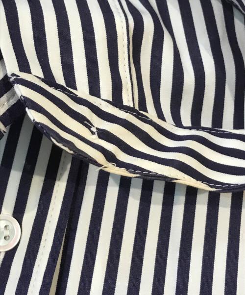 SACRA（サクラ）SACRA (サクラ) ストライプチュニックフレアシャツ ネイビー サイズ:38の古着・服飾アイテム