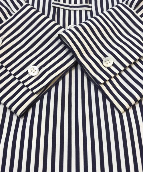 SACRA（サクラ）SACRA (サクラ) ストライプチュニックフレアシャツ ネイビー サイズ:38の古着・服飾アイテム