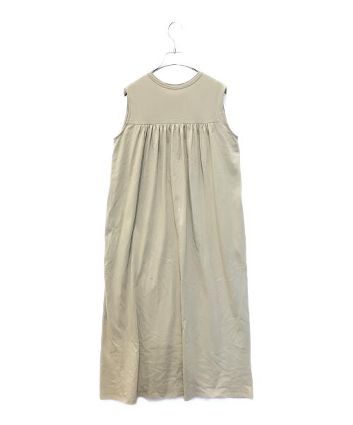 Spick and Span（スピック＆スパン）Spick and Span (スピックアンドスパン) ギャザーヘンリーネックワンピース　24040200310030 ベージュ サイズ:表記無しの古着・服飾アイテム