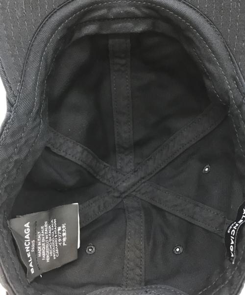 BALENCIAGA（バレンシアガ）BALENCIAGA (バレンシアガ) SINNERS刺繍ロゴキャップ　487067 410B7 ブラックの古着・服飾アイテム
