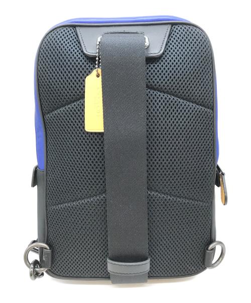 COACH（コーチ）COACH (コーチ) ボディーバッグ　C6646 ブルー×ブラックの古着・服飾アイテム