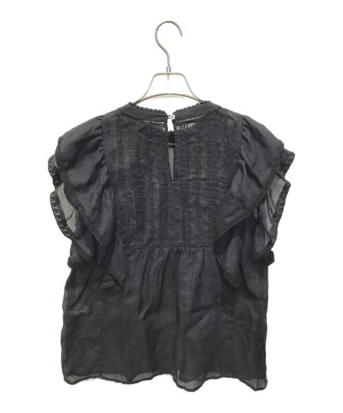 SLOBE IENA（スローブ イエナ）SLOBE IENA (スローブ イエナ) ラミーフリルピンタックブラウス　25051912419020 ブラック サイズ:表記無しの古着・服飾アイテム