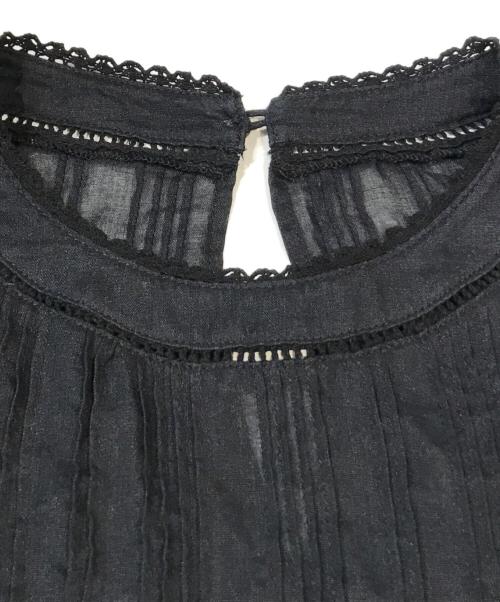 SLOBE IENA（スローブ イエナ）SLOBE IENA (スローブ イエナ) ラミーフリルピンタックブラウス　25051912419020 ブラック サイズ:表記無しの古着・服飾アイテム