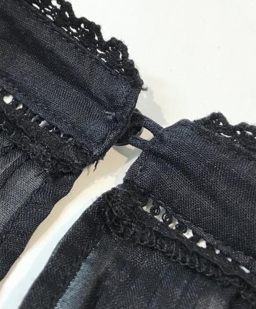 SLOBE IENA（スローブ イエナ）SLOBE IENA (スローブ イエナ) ラミーフリルピンタックブラウス　25051912419020 ブラック サイズ:表記無しの古着・服飾アイテム