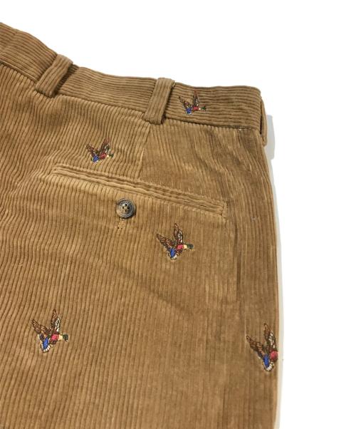BROOKS BROTHERS（ブルックスブラザーズ）BROOKS BROTHERS (ブルックスブラザーズ) 鳥刺繍コーデュロイパンツ ブラウン サイズ:W36の古着・服飾アイテム
