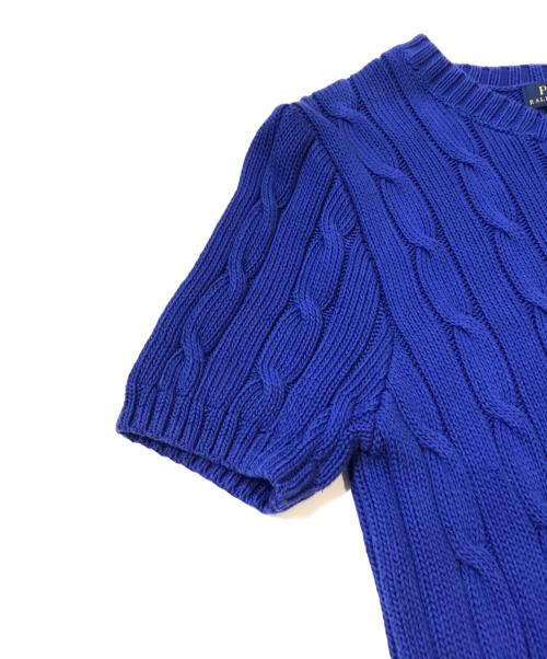 POLO RALPH LAUREN（ポロ・ラルフローレン）POLO RALPH LAUREN (ポロ・ラルフローレン) 半袖ニット ブルー サイズ:Mの古着・服飾アイテム
